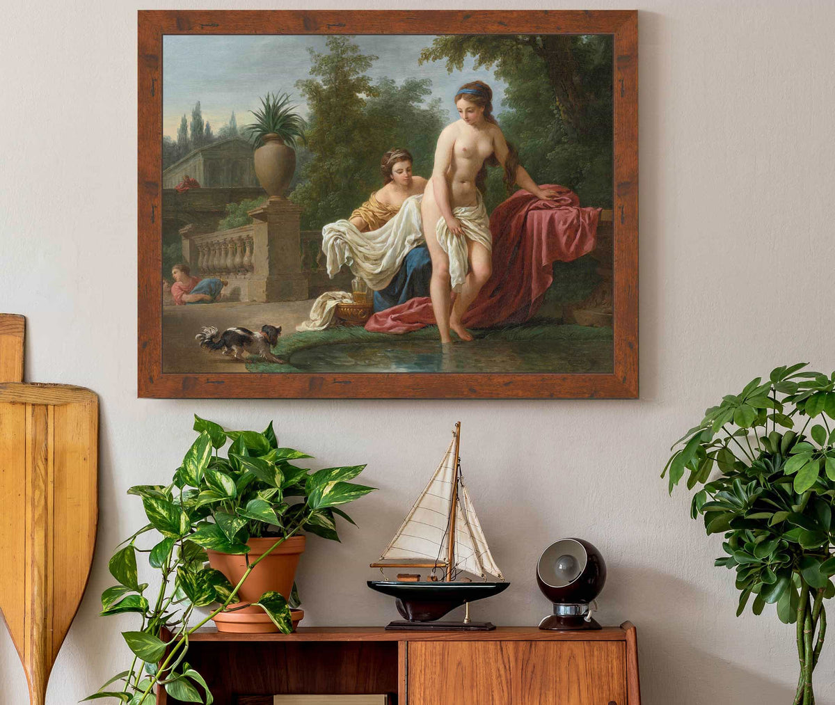 David And Bathsheba by Louis Jean Francois Lagrenee