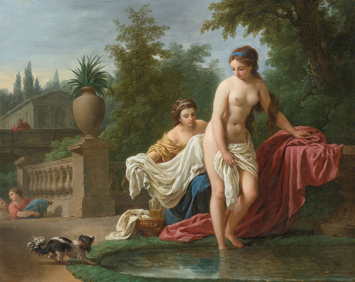 David And Bathsheba by Louis Jean Francois Lagrenee