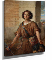 David With The Head Of Goliath Before by Johann Peter Krafft