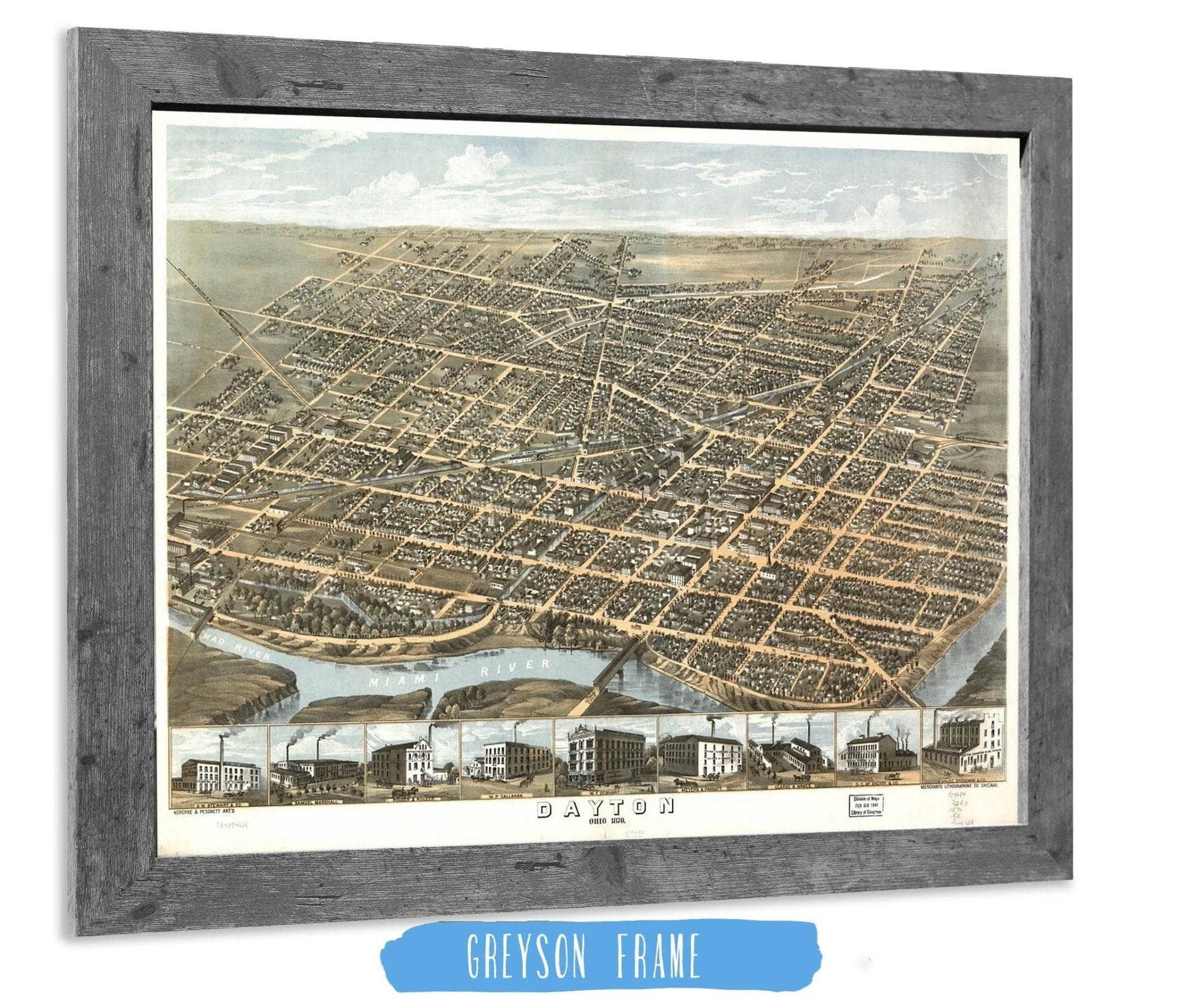 Dayton Ohio 1870 State of Ohio