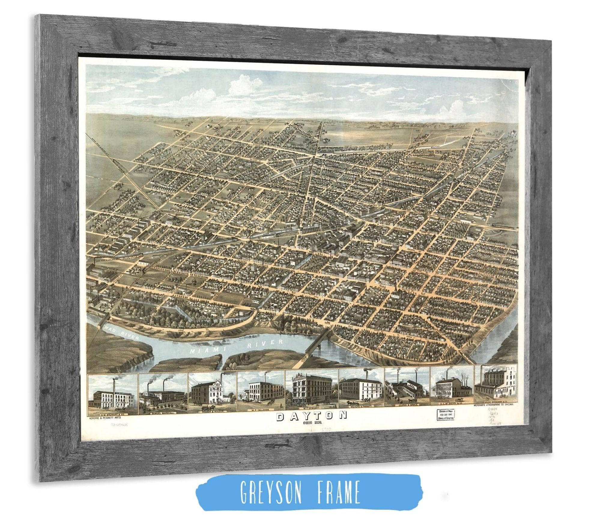 Dayton Ohio 1870 State of Ohio