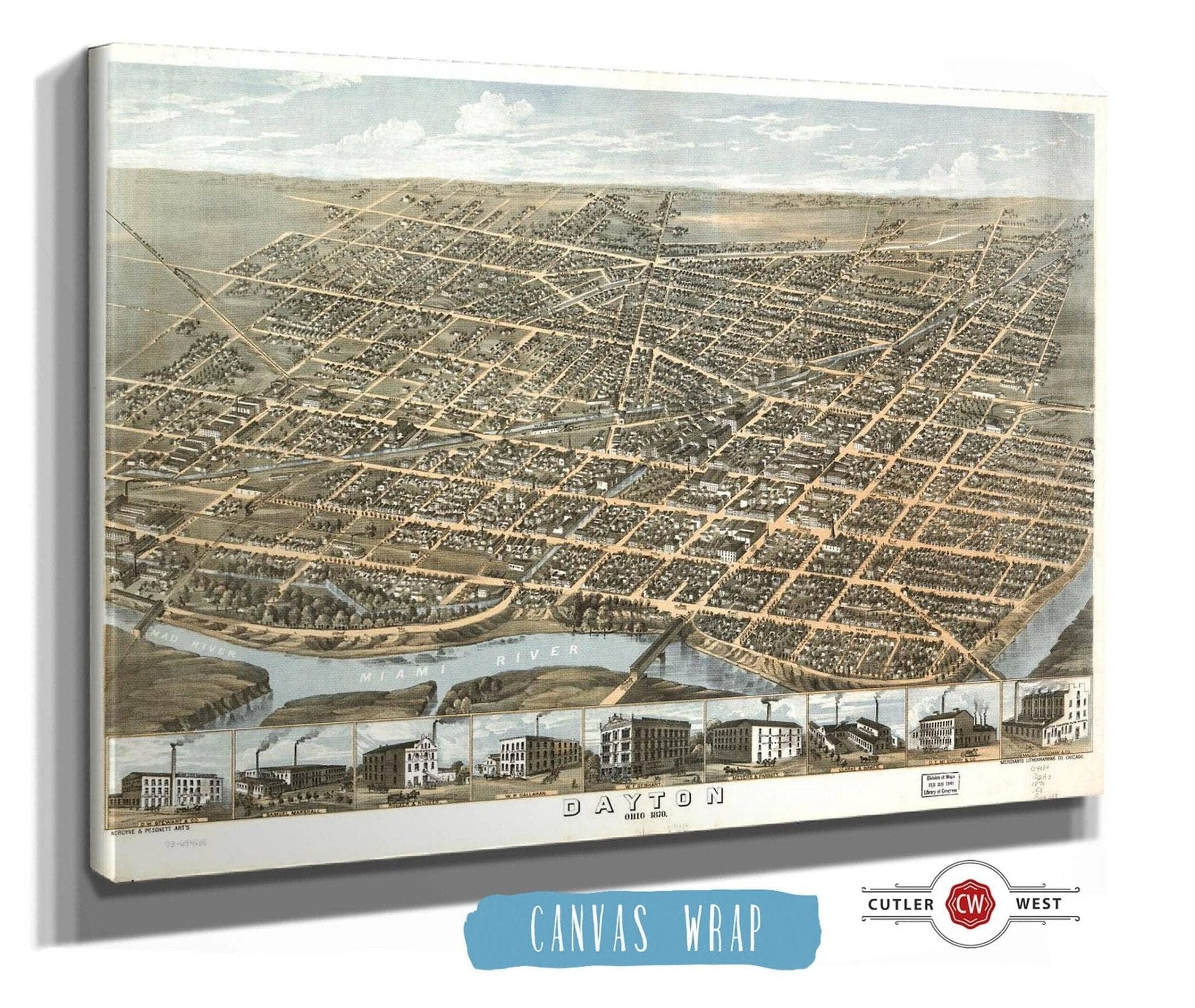 Dayton Ohio 1870 State of Ohio