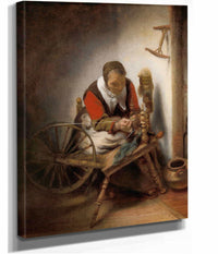De Spinster  by Nicolaes Maes