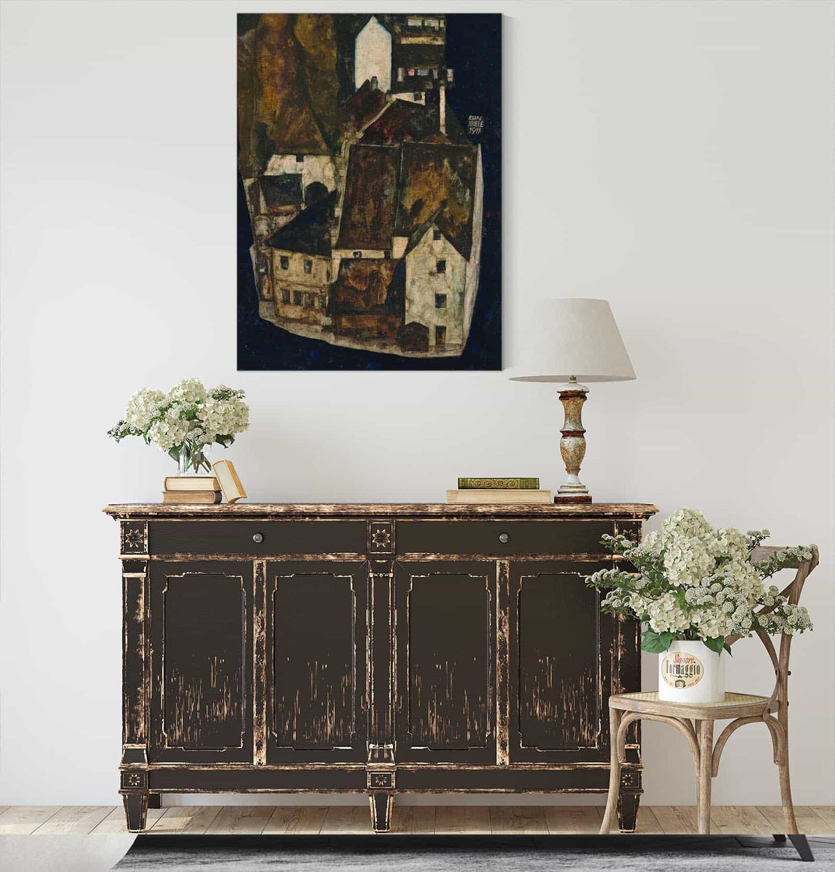 Dead City Iii City On The Blue River Iii by Egon Schiele