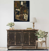 Dead City Iii City On The Blue River Iii by Egon Schiele