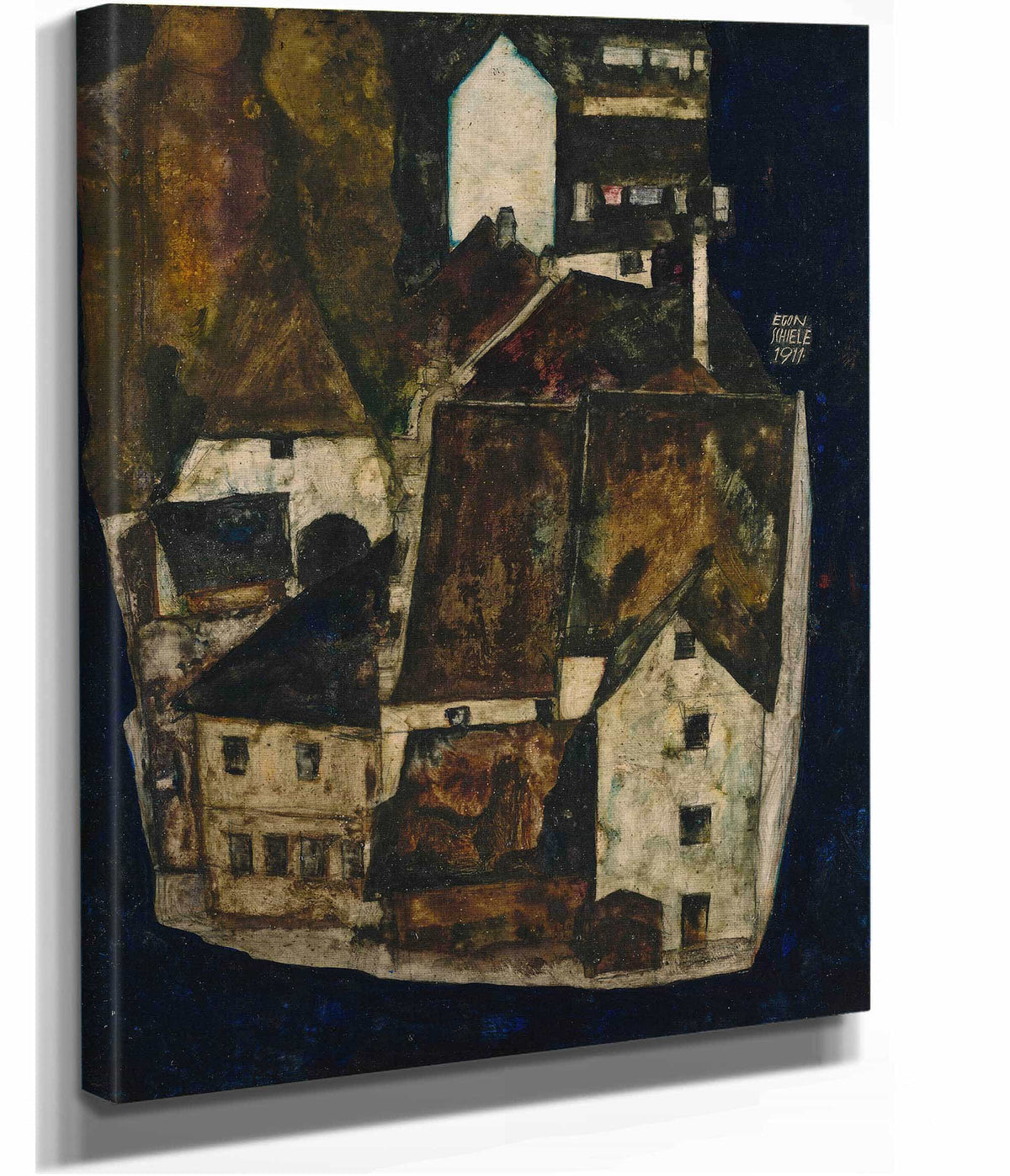 Dead City Iii City On The Blue River Iii by Egon Schiele