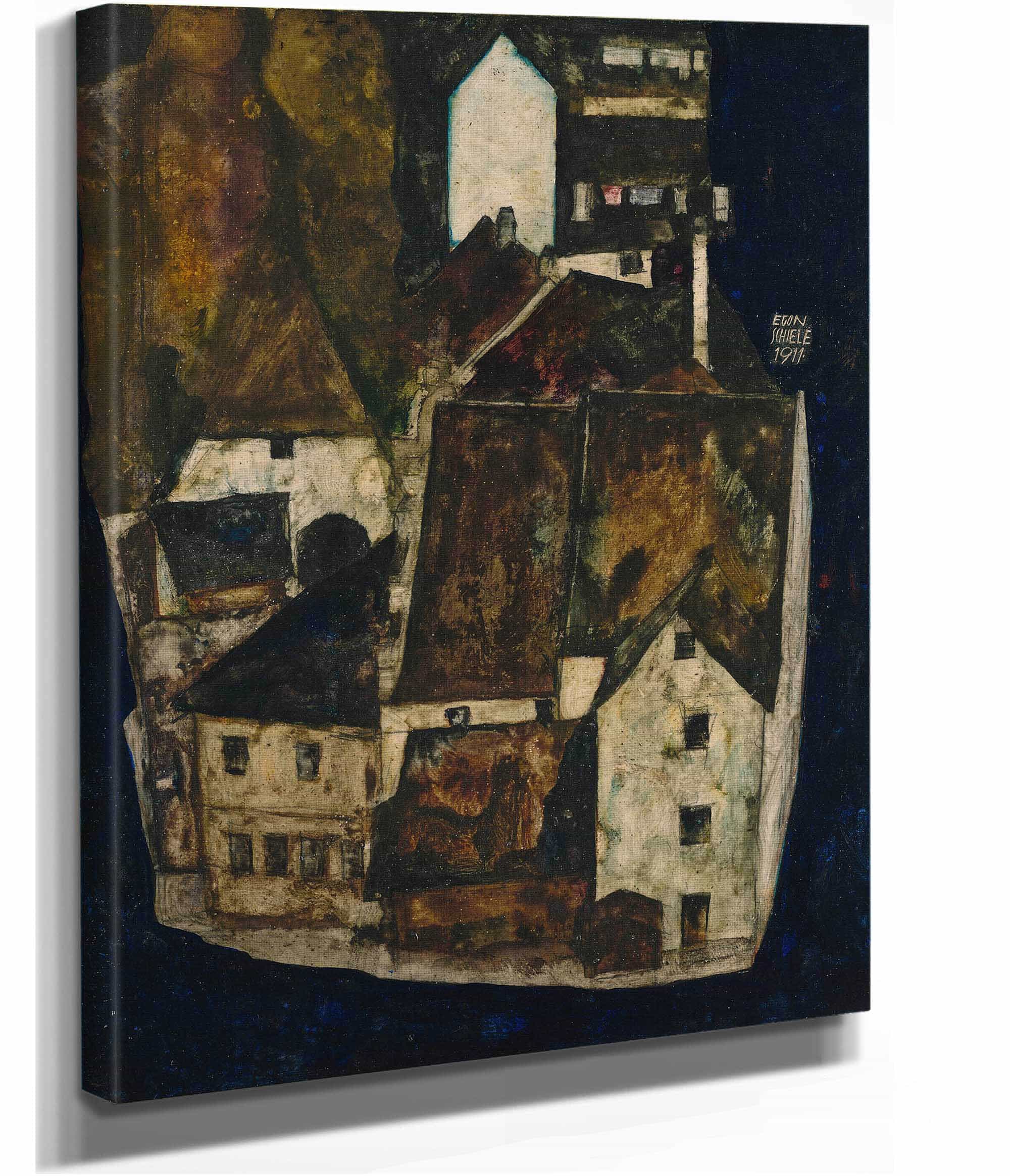 Dead City Iii City On The Blue River Iii by Egon Schiele