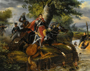 Death Of Prince Poniatowski On October Th by Horace Vernet