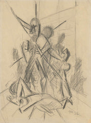 Death Study For The Painting Bartholomews Night by Cyprian Majernik