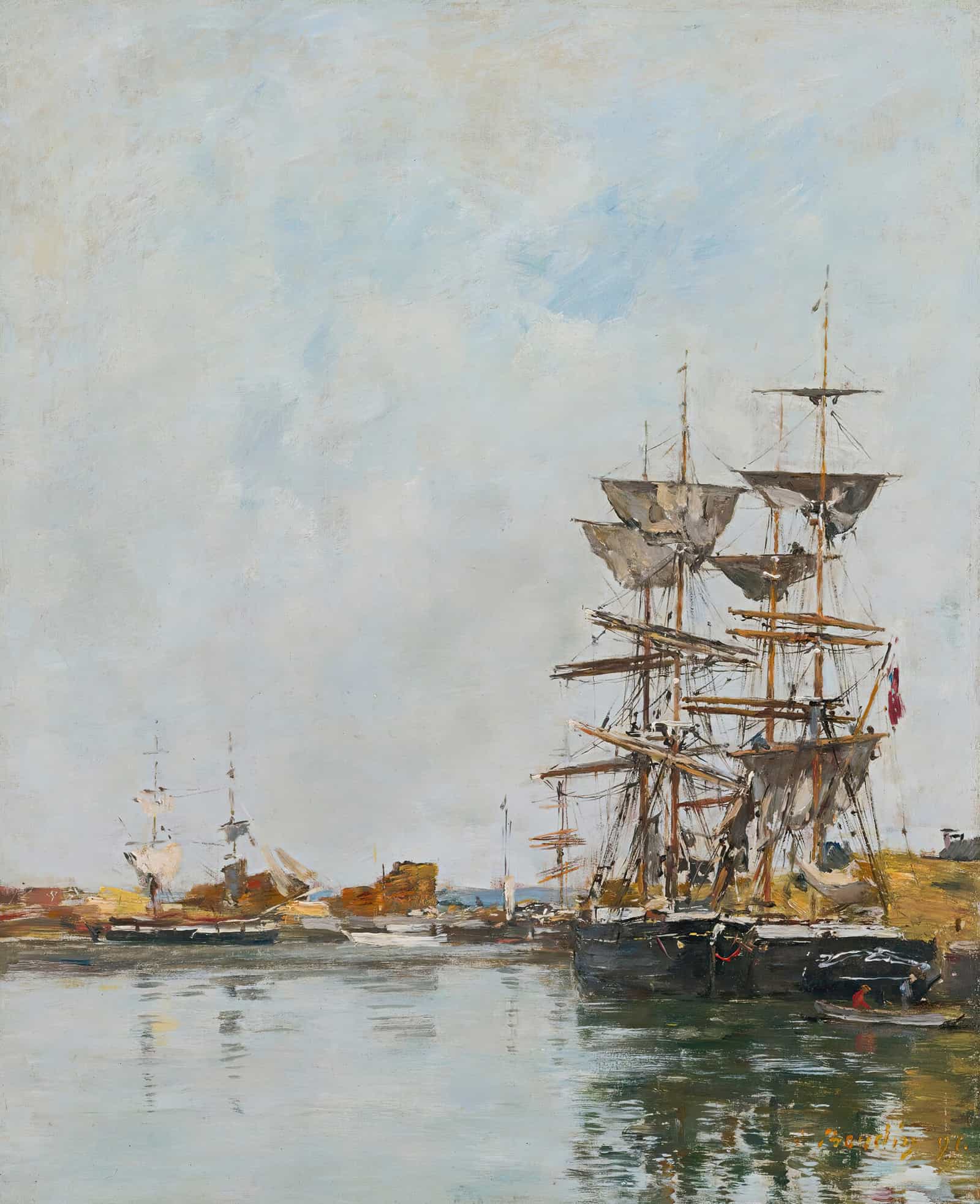 Deauville Le Basin by Eugene Boudin