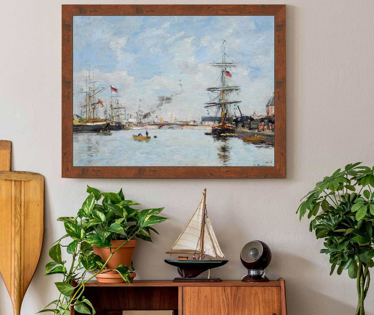 Deauville Le Bassin A Maree Haute by Eugene Boudin