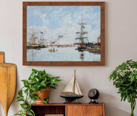 Deauville Le Bassin A Maree Haute by Eugene Boudin