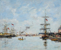 Deauville Le Bassin A Maree Haute by Eugene Boudin