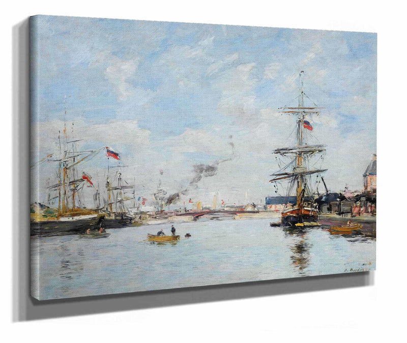 Deauville Le Bassin A Maree Haute by Eugene Boudin