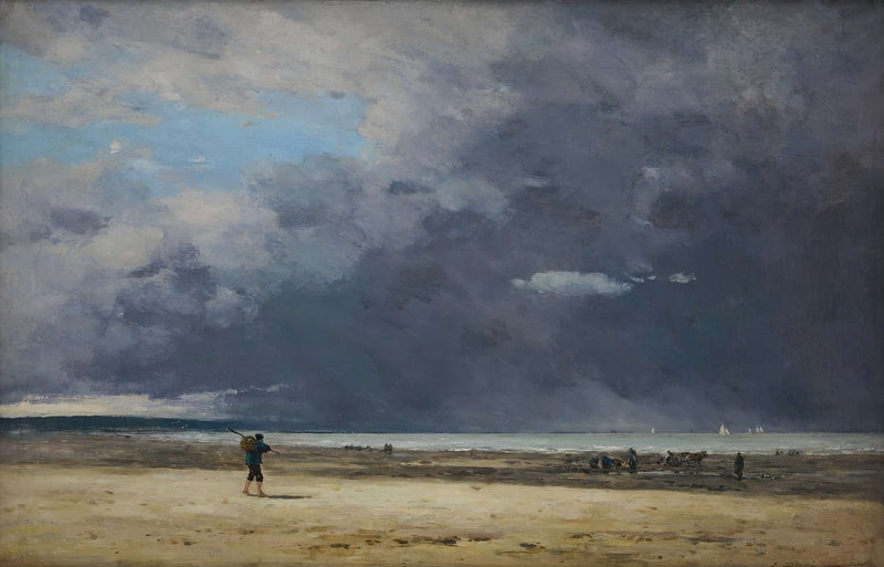 Deauville Maree Basse by Eugene Boudin