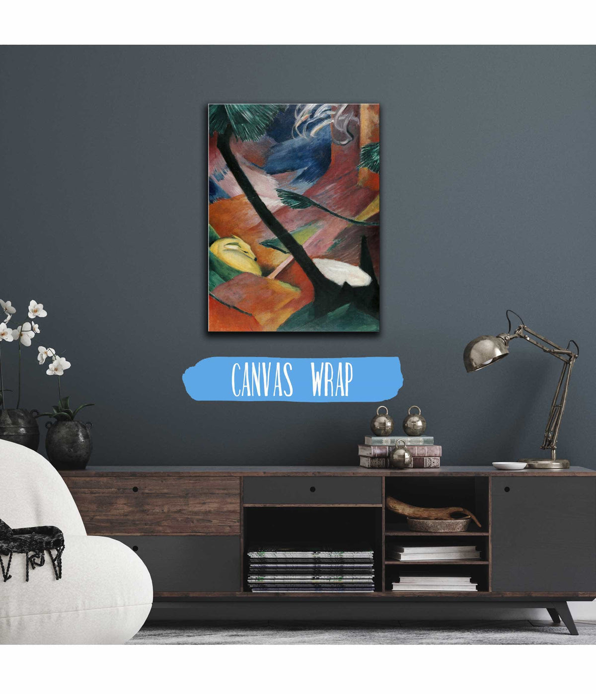 Deer In The Forest Ii by Franz Marc