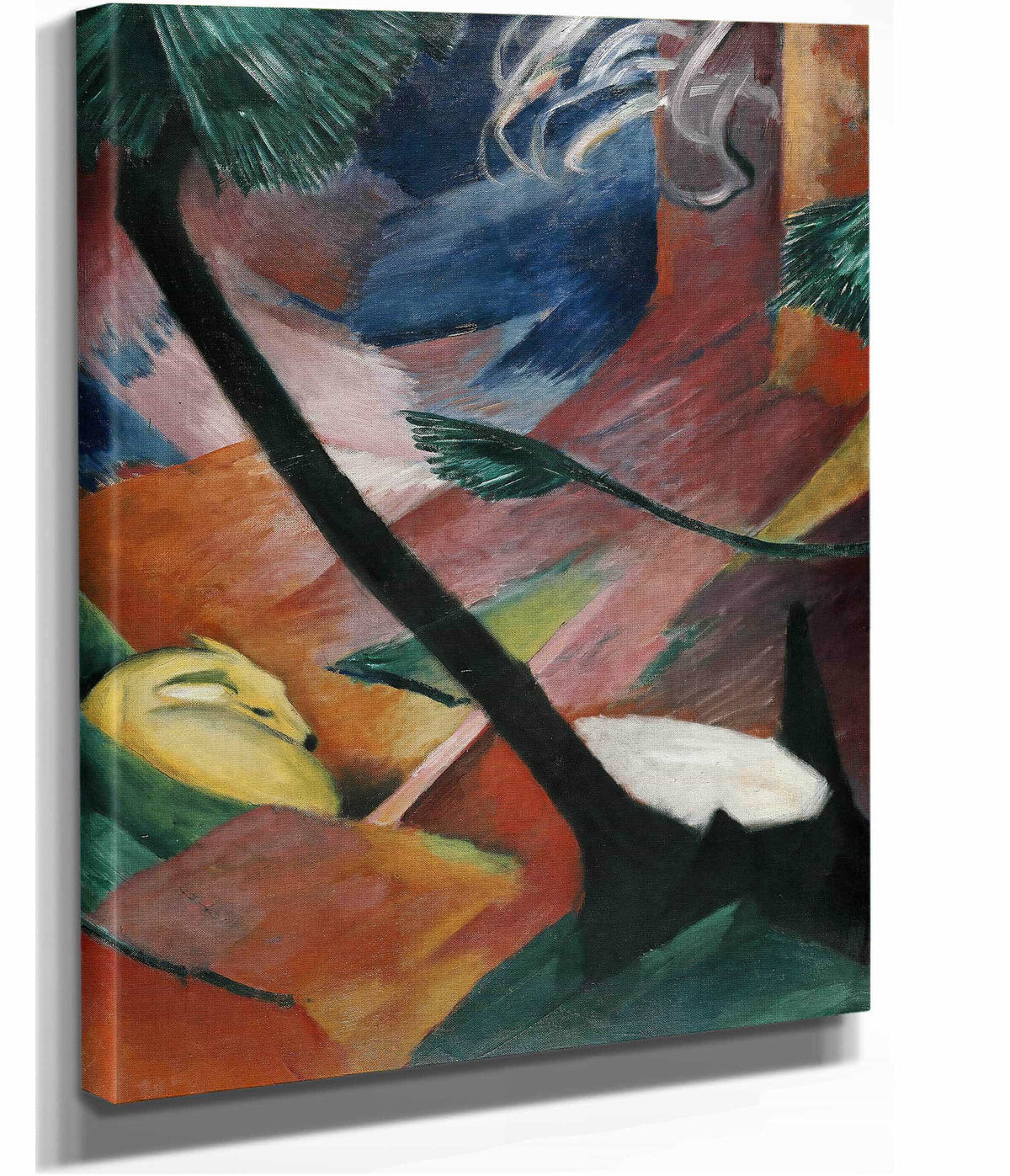 Deer In The Forest Ii by Franz Marc