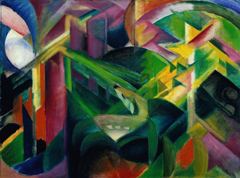 Deer In The Monastery Garden by Franz Marc
