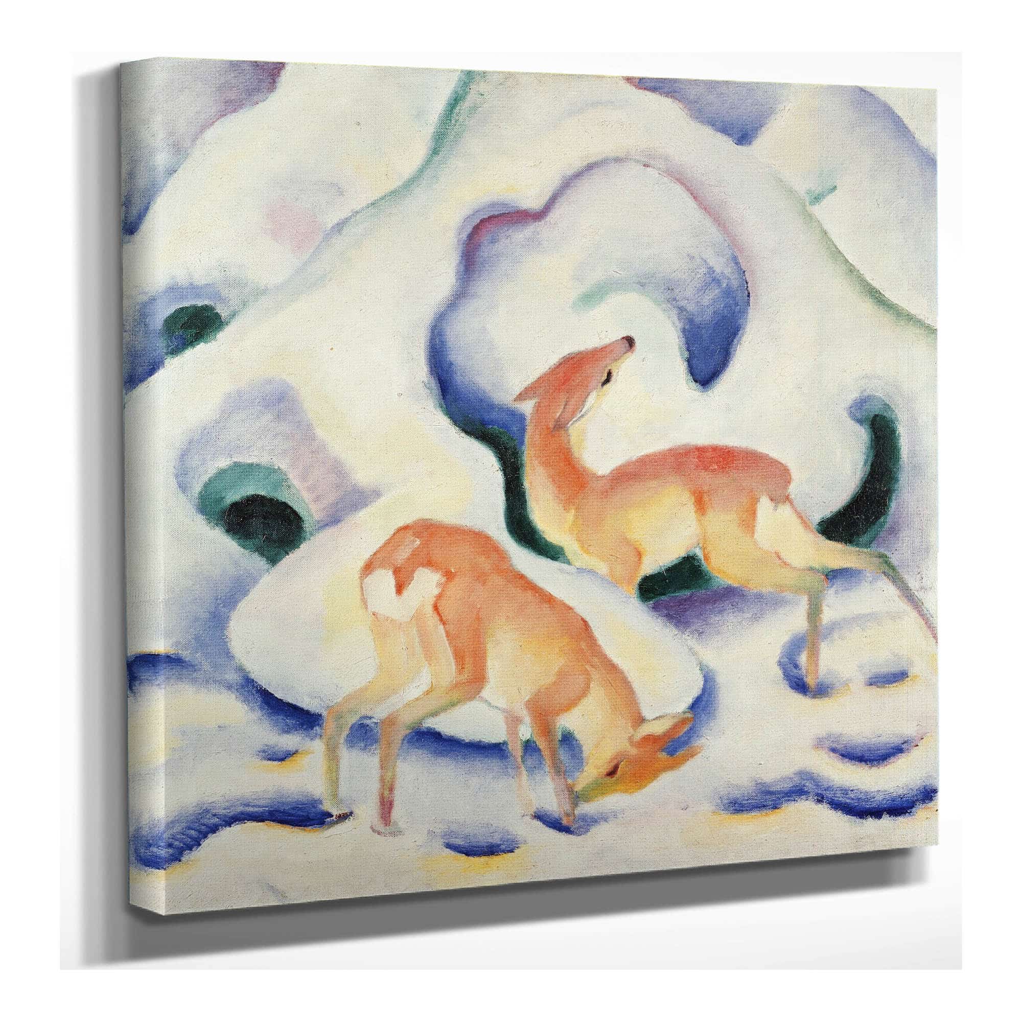 Deer In The Snow by Franz Marc