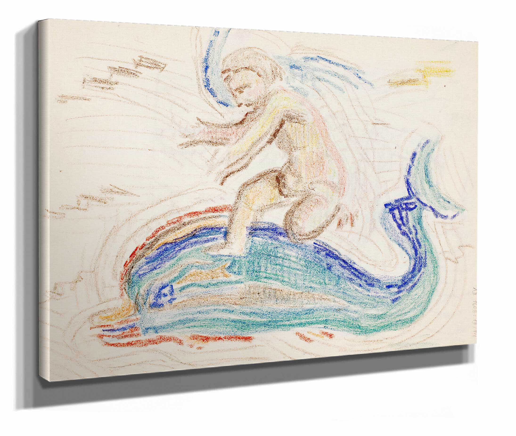 Delfiiniratsastaja Luonnos by Magnus Enckell