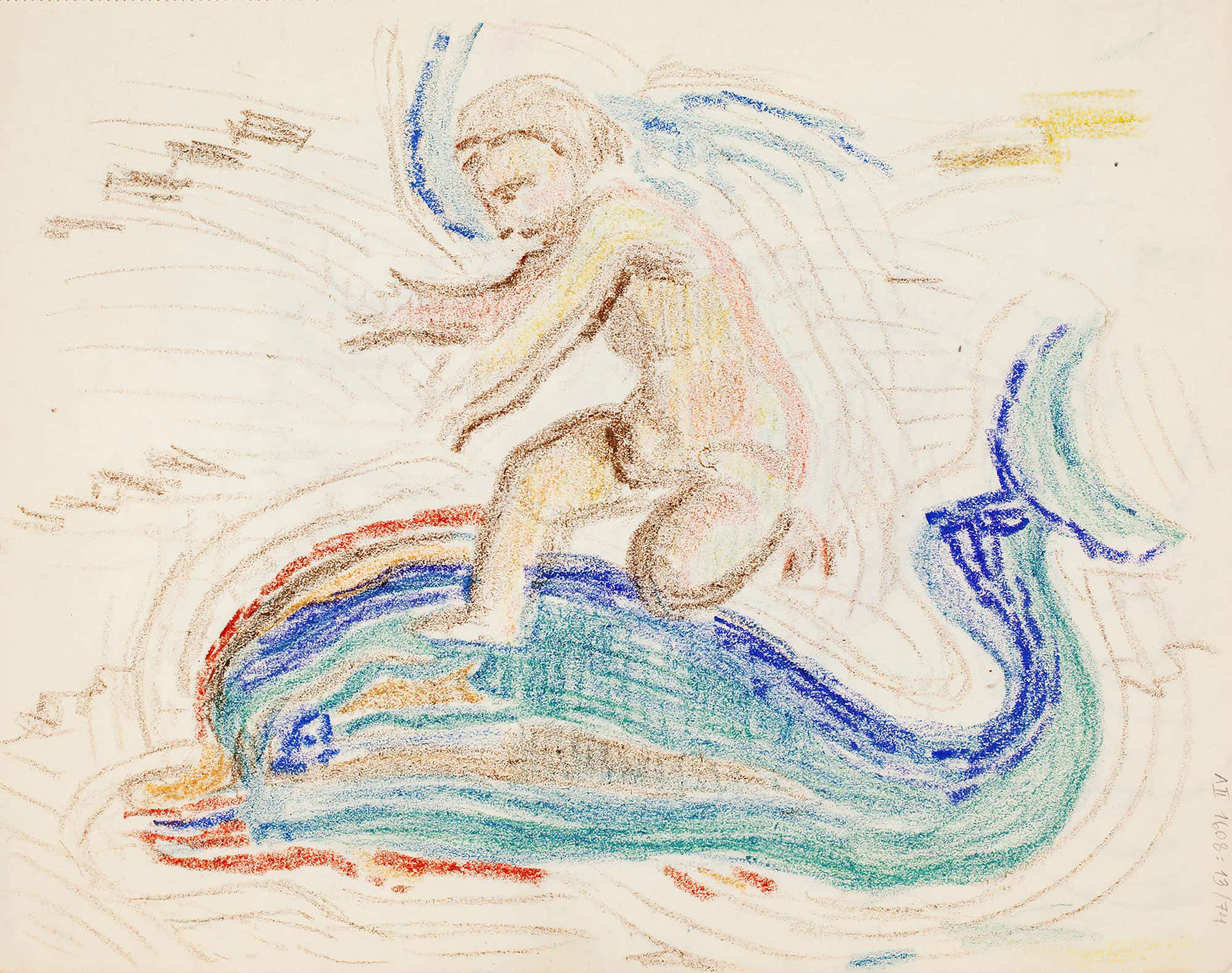 Delfiiniratsastaja Luonnos by Magnus Enckell