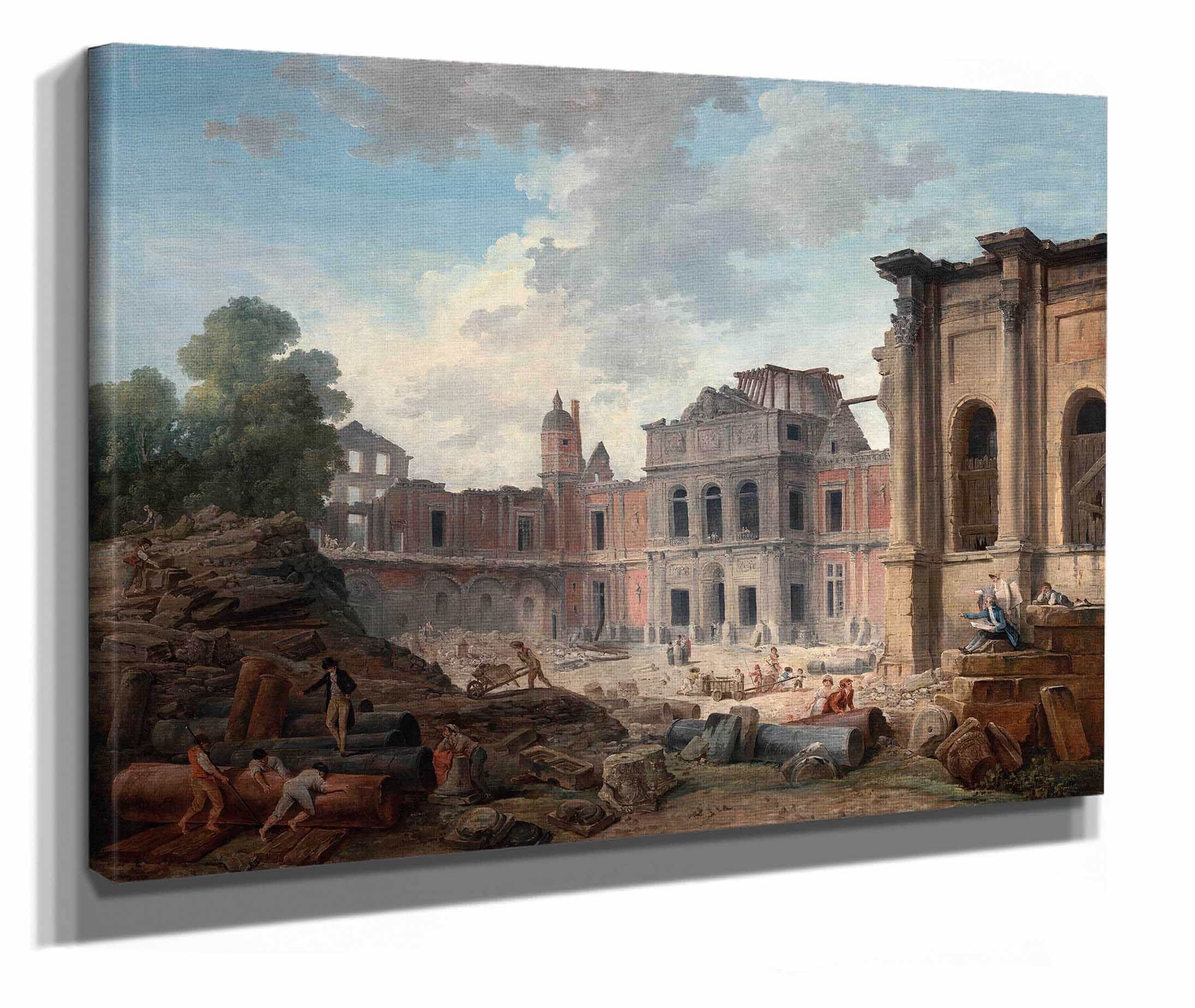 Demolition Of The Chateau Of Meudon by Hubert Robert