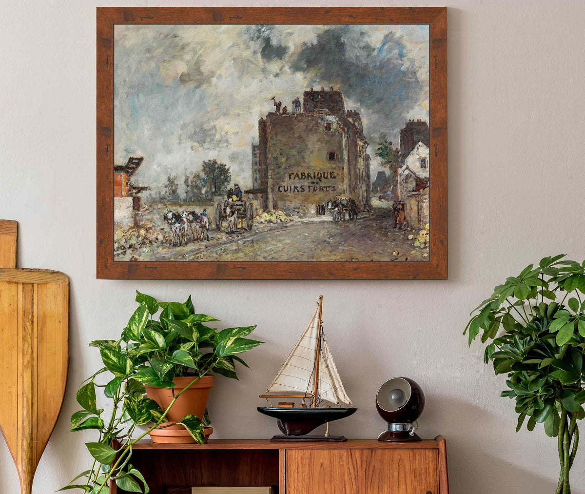 Demolition Work In Rue Des Franc Bourgeois St Marcel by Johan Barthold Jongkind