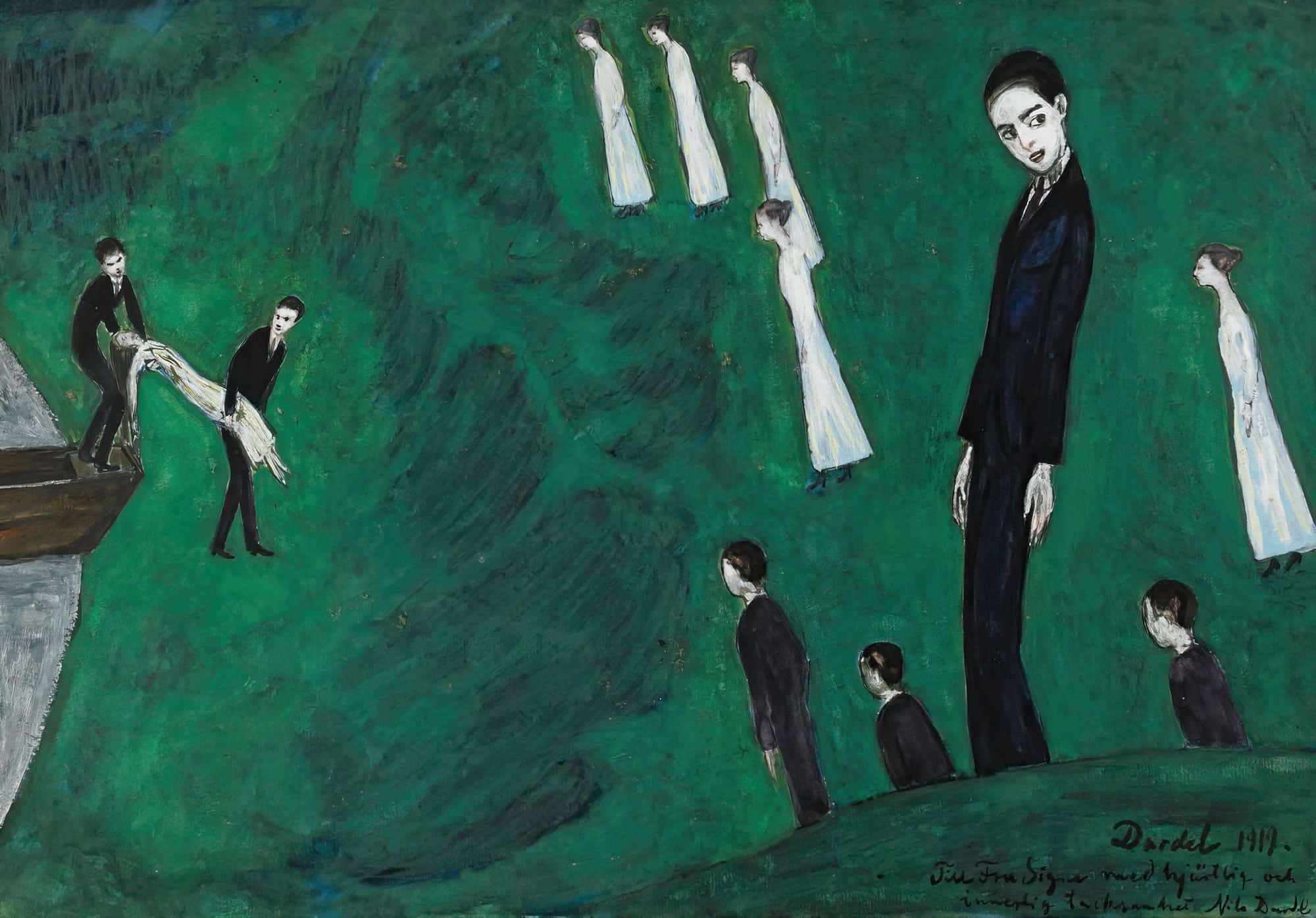 Den Drunknade Flickan I by Nils Dardel