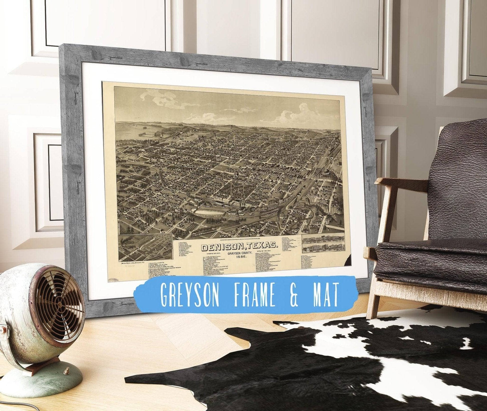 Denison Texas Grayson County 1886 State of Texas