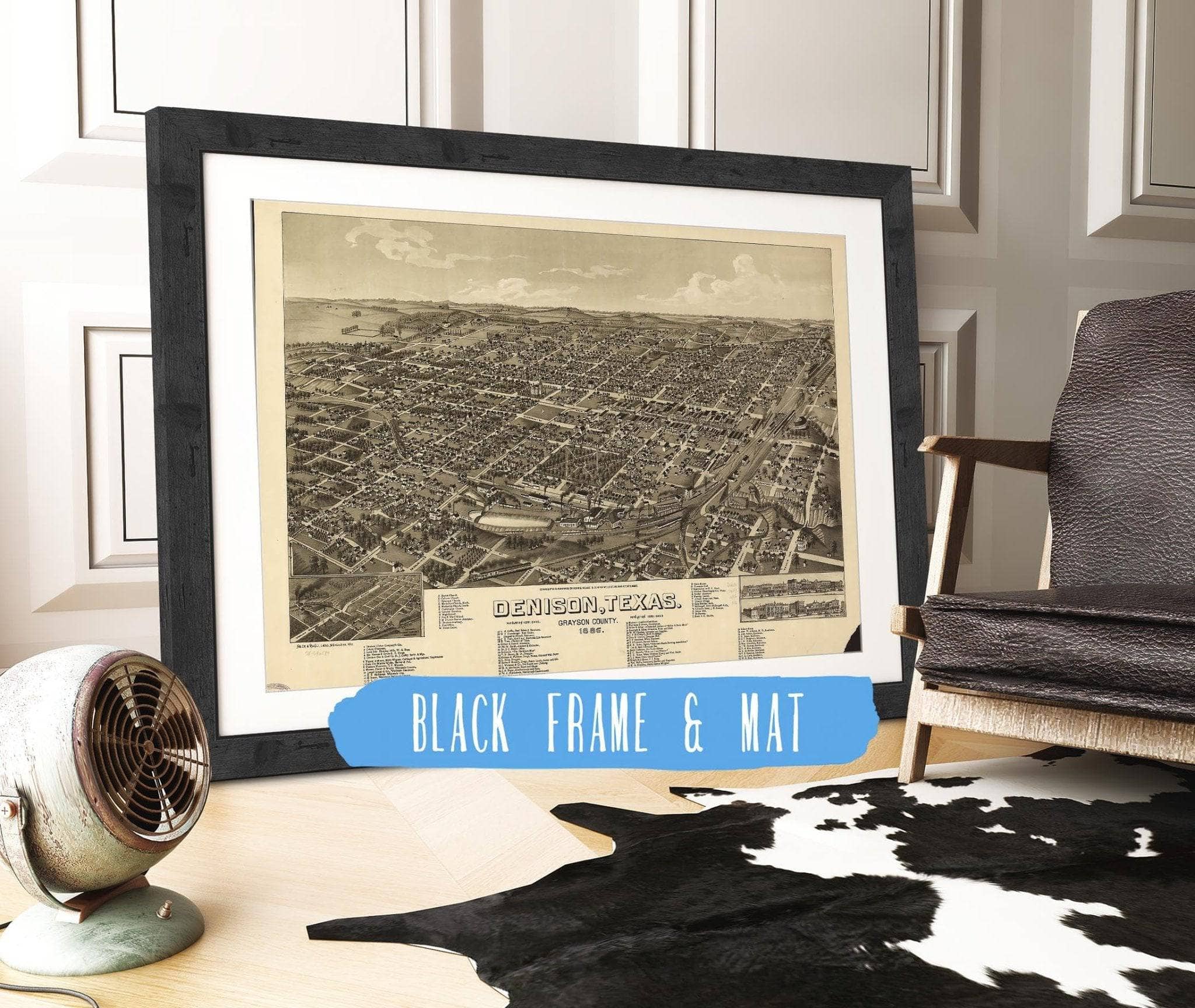 Denison Texas Grayson County 1886 State of Texas