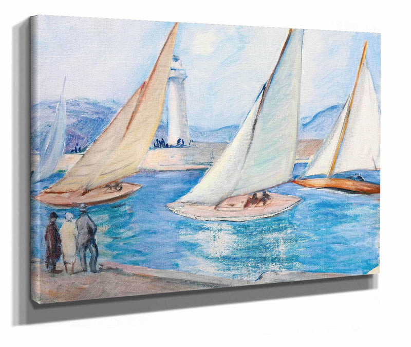 Depart De Regates Dans Le Midi St Tropez S by Henri Lebasque