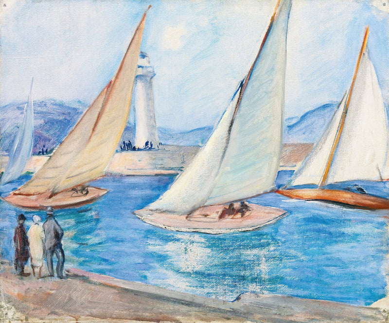 Depart De Regates Dans Le Midi St Tropez S by Henri Lebasque