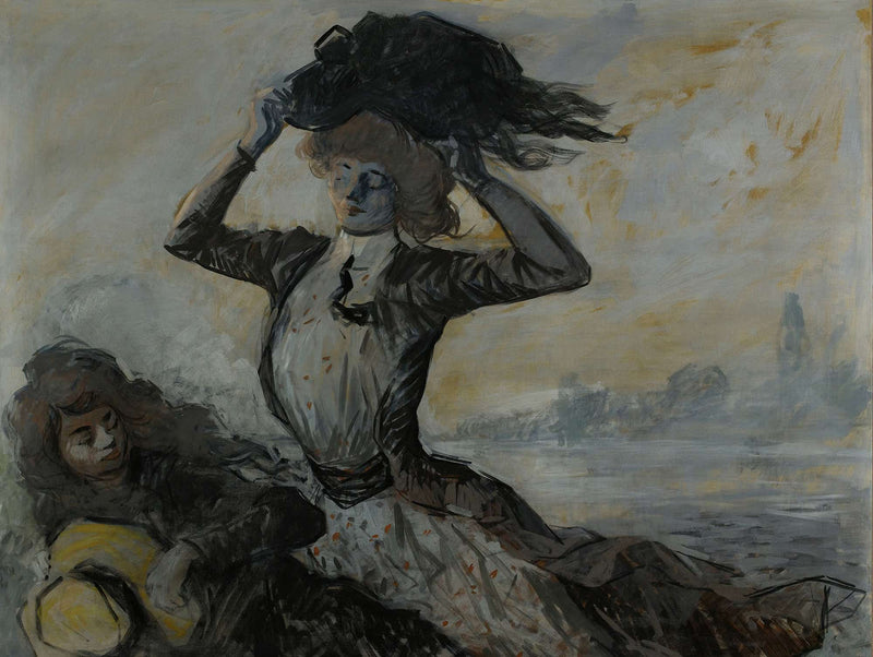 Depart Le Coup De Vent by Jean Louis Forain