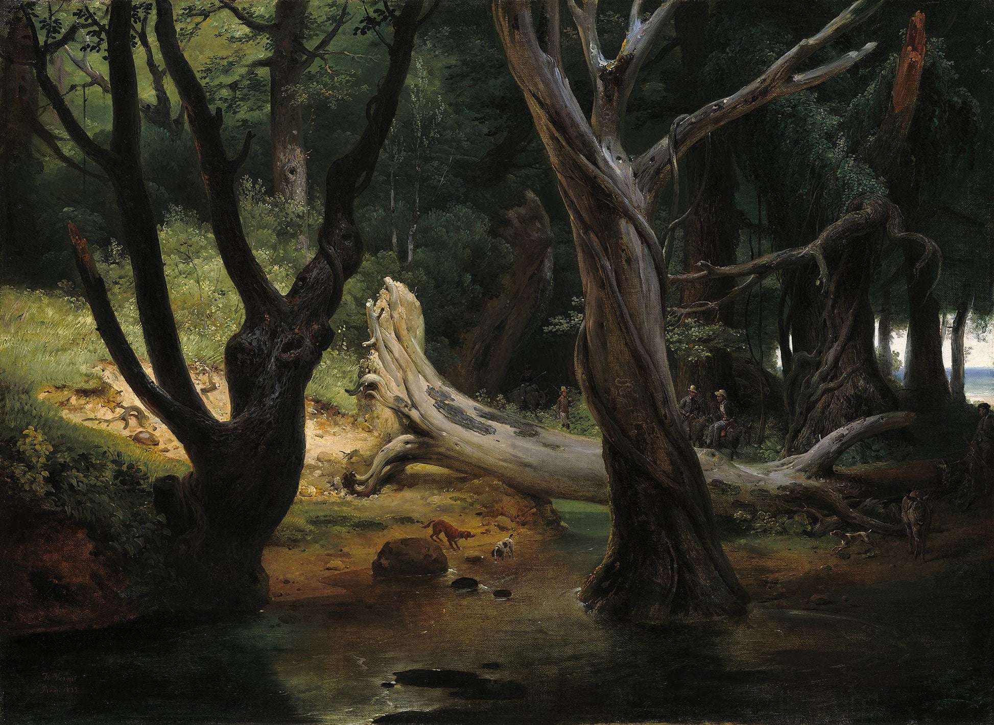Departure For The Hunt In The Pontine Marshes by Horace Vernet