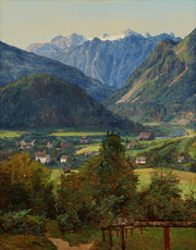 Der Dachstein Vom Sophien Doppelblick Bei Ischl by Ferdinand Georg Waldmuller