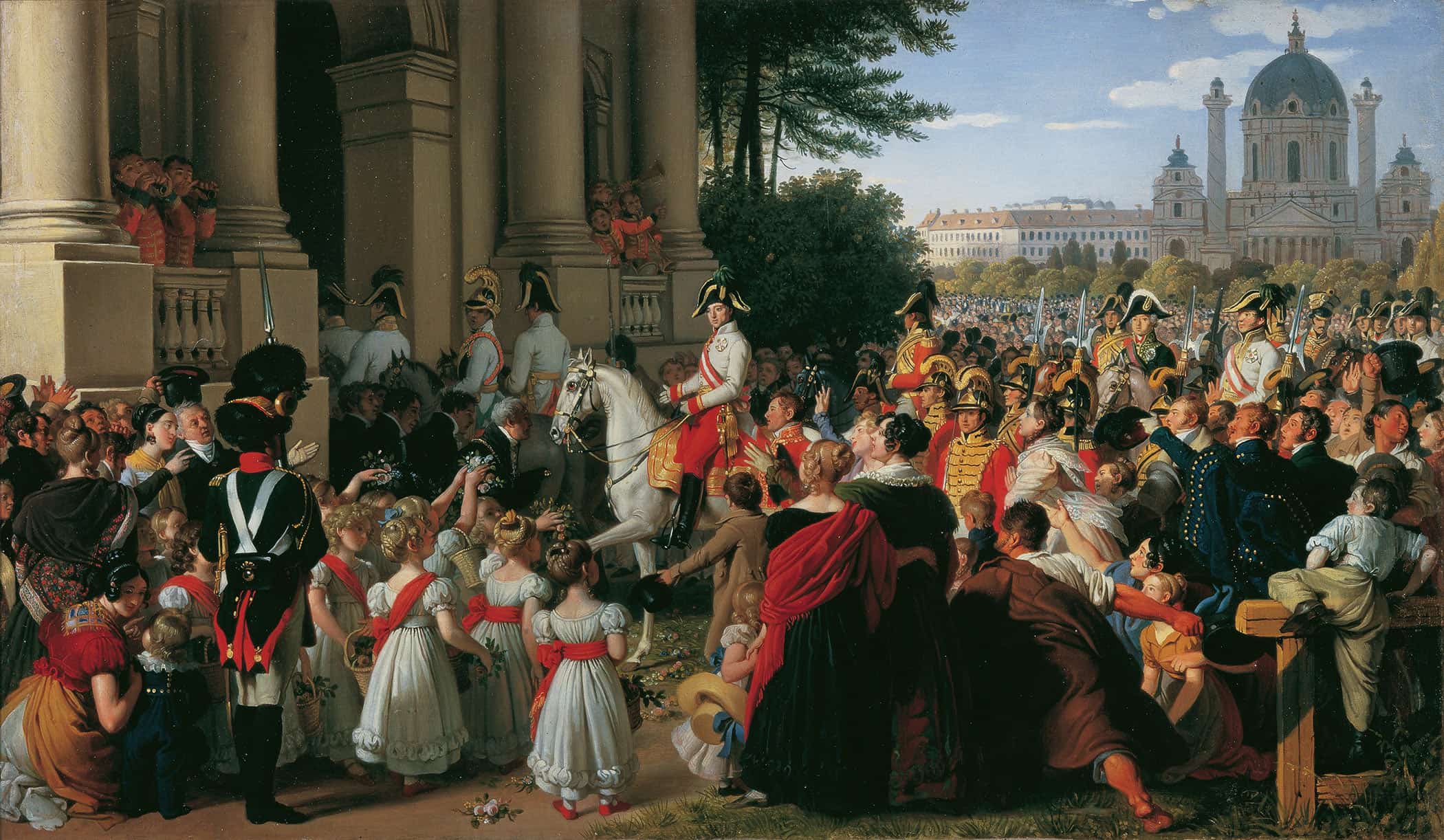 Der Einzug Von Kaiser Franz I In Wien Nach Dem Pariser Frieden Am  Juni Before by Johann Peter Krafft