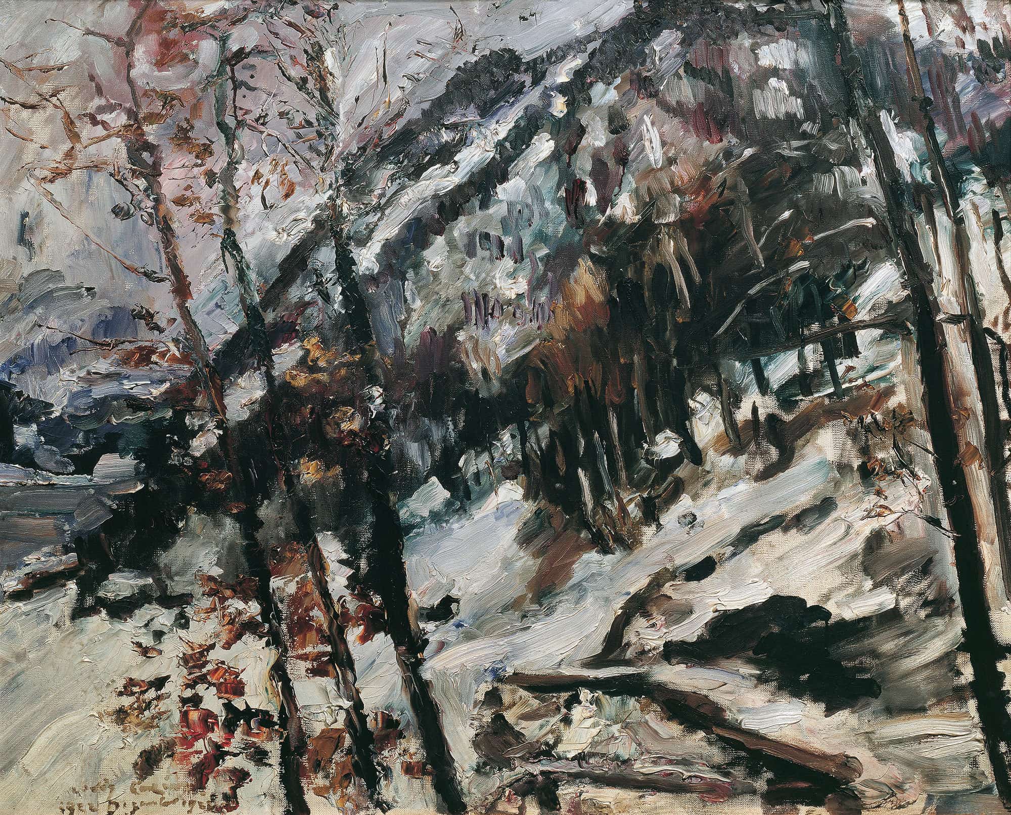 Der Herzogstand Am Walchensee Im Schnee by Lovis Corinth