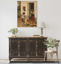 Der Kranke Dackel by Franz Von Defregger