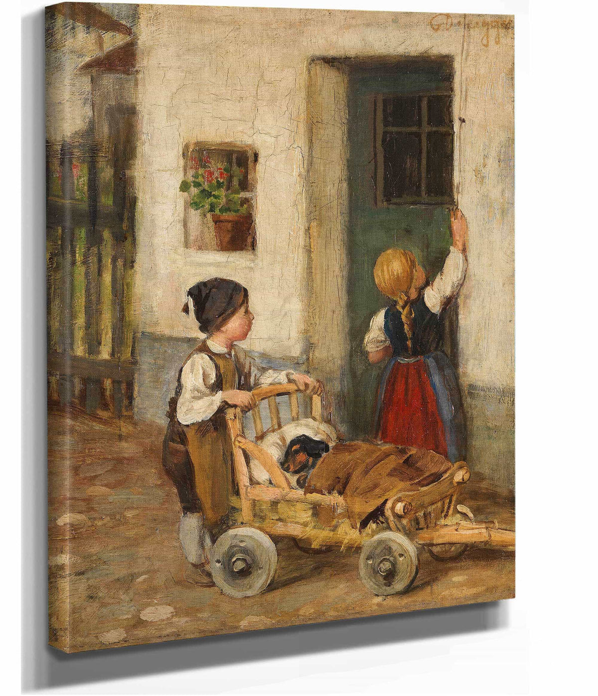 Der Kranke Dackel by Franz Von Defregger