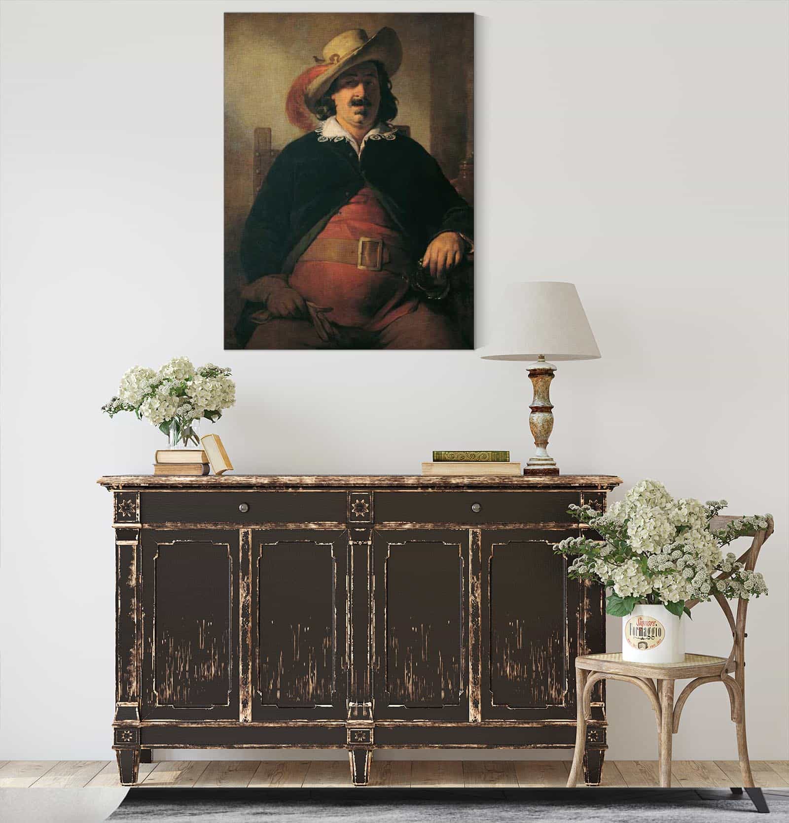 Der Landschaftsmaler Ignaz Raffalt Als Falstaff by Friedrich Von Amerling