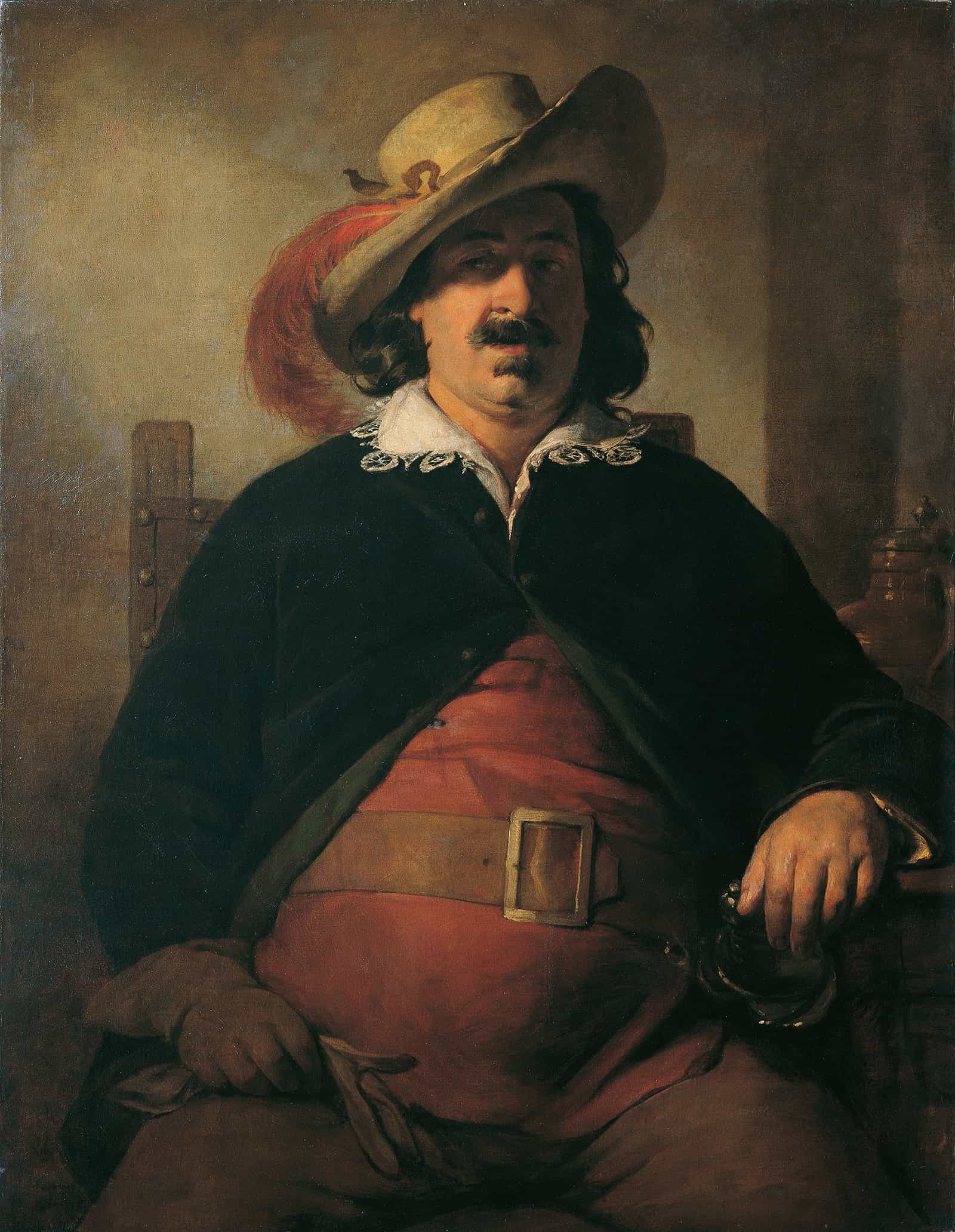 Der Landschaftsmaler Ignaz Raffalt Als Falstaff by Friedrich Von Amerling
