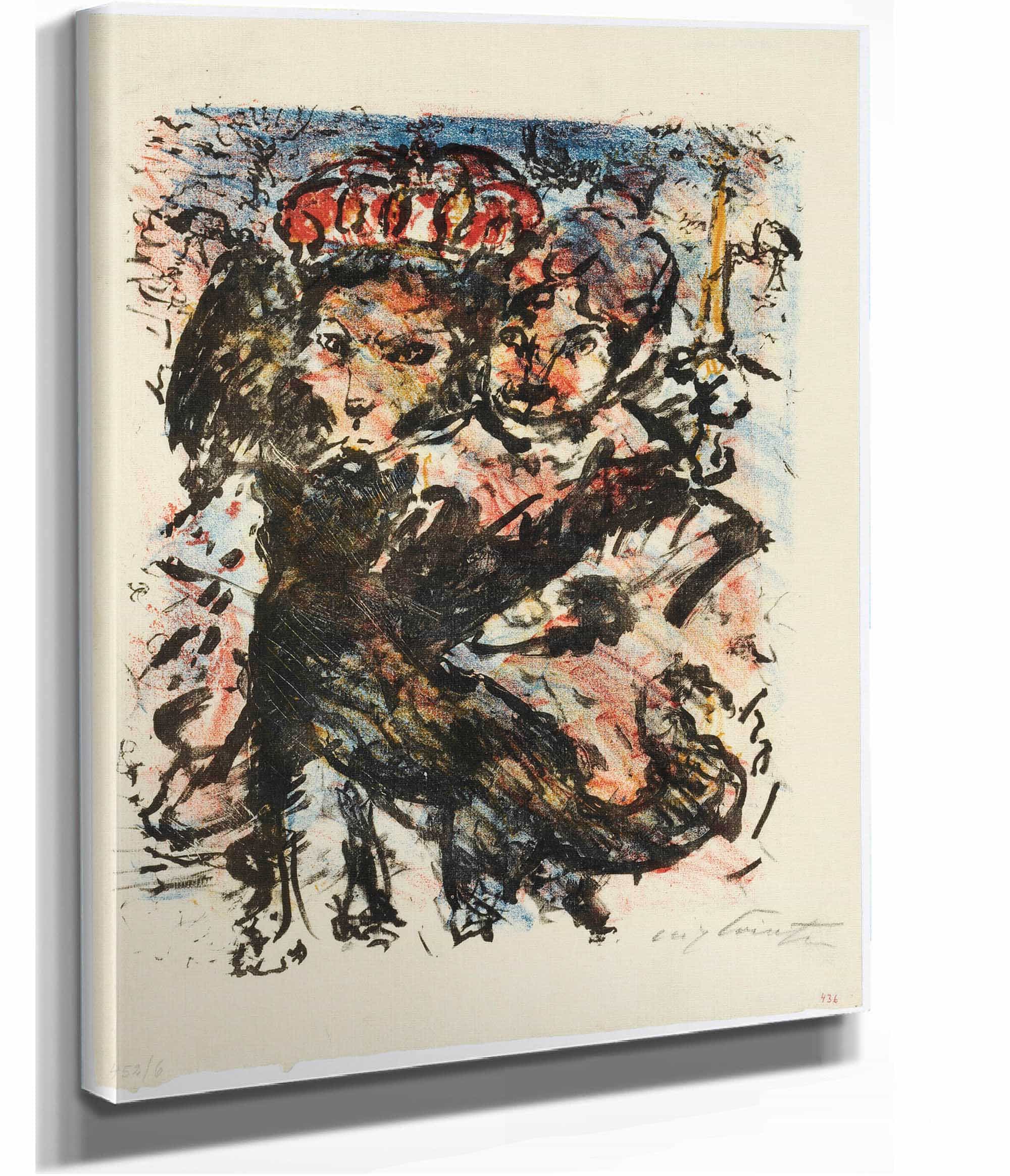 Der Lowe Nobel Mit Seiner Gattin Und Dem Wolf Isegrim by Lovis Corinth