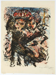 Der Lowe Nobel Mit Seiner Gattin Und Dem Wolf Isegrim by Lovis Corinth