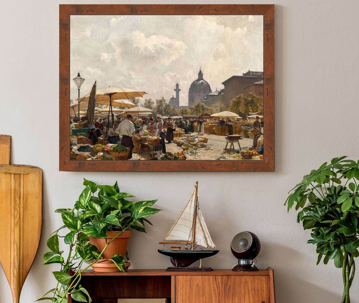 Der Naschmarkt In Wien by Carl Moll