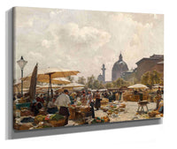 Der Naschmarkt In Wien by Carl Moll