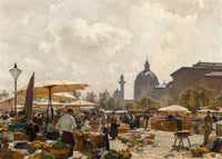 Der Naschmarkt In Wien by Carl Moll