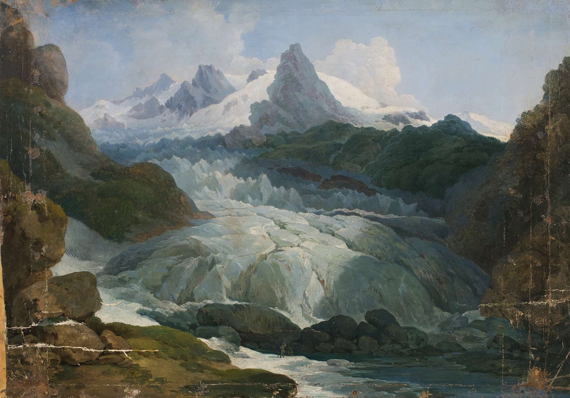 Der Rhonegletscher by Johann Peter Krafft