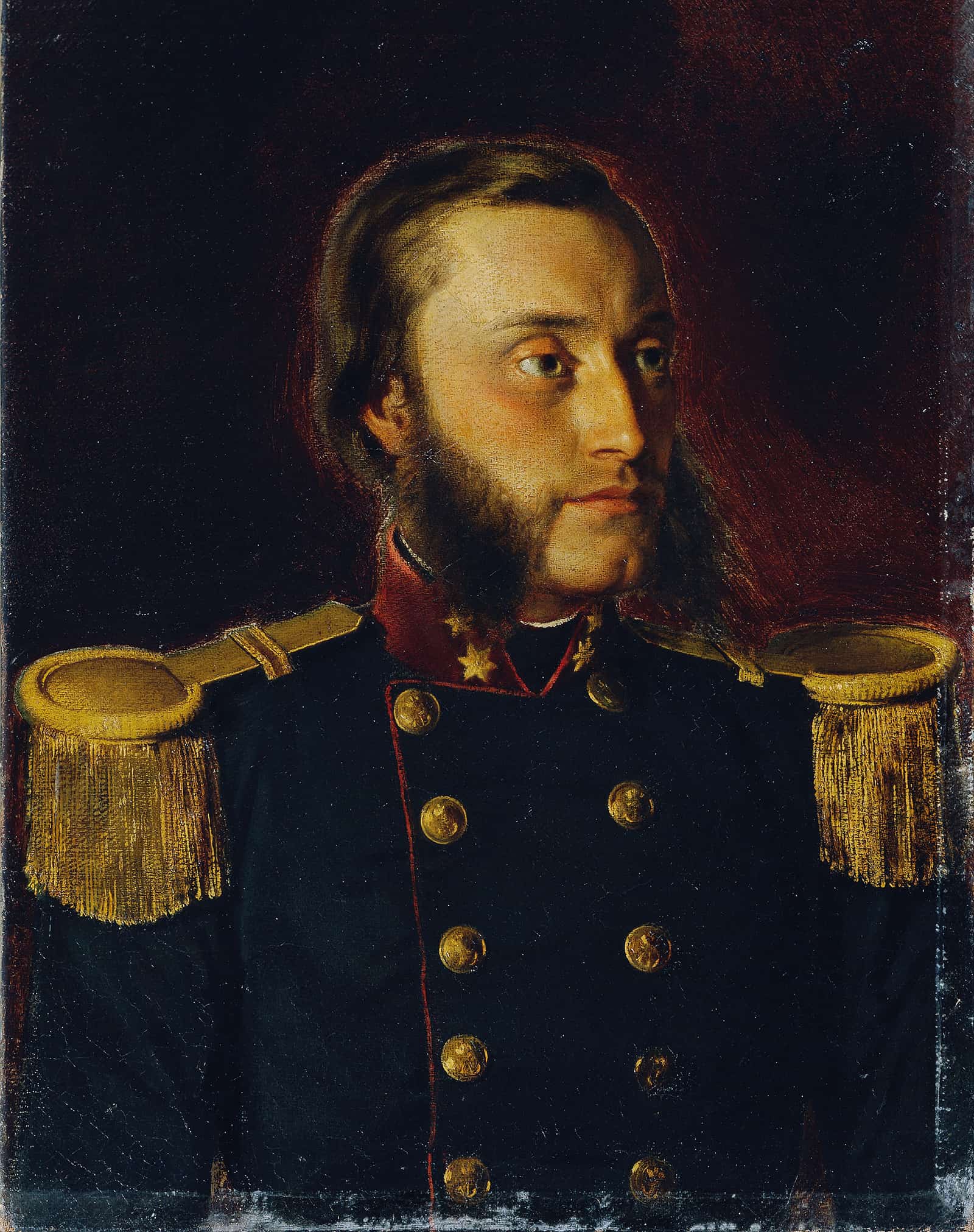 Der Schiffsbau Ingenieur Josef Von Romako Als Oberleutnant by Anton Romako