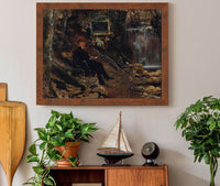 Der Schriftsteller Hermann Rollett Am Wasserfall by Anton Romako