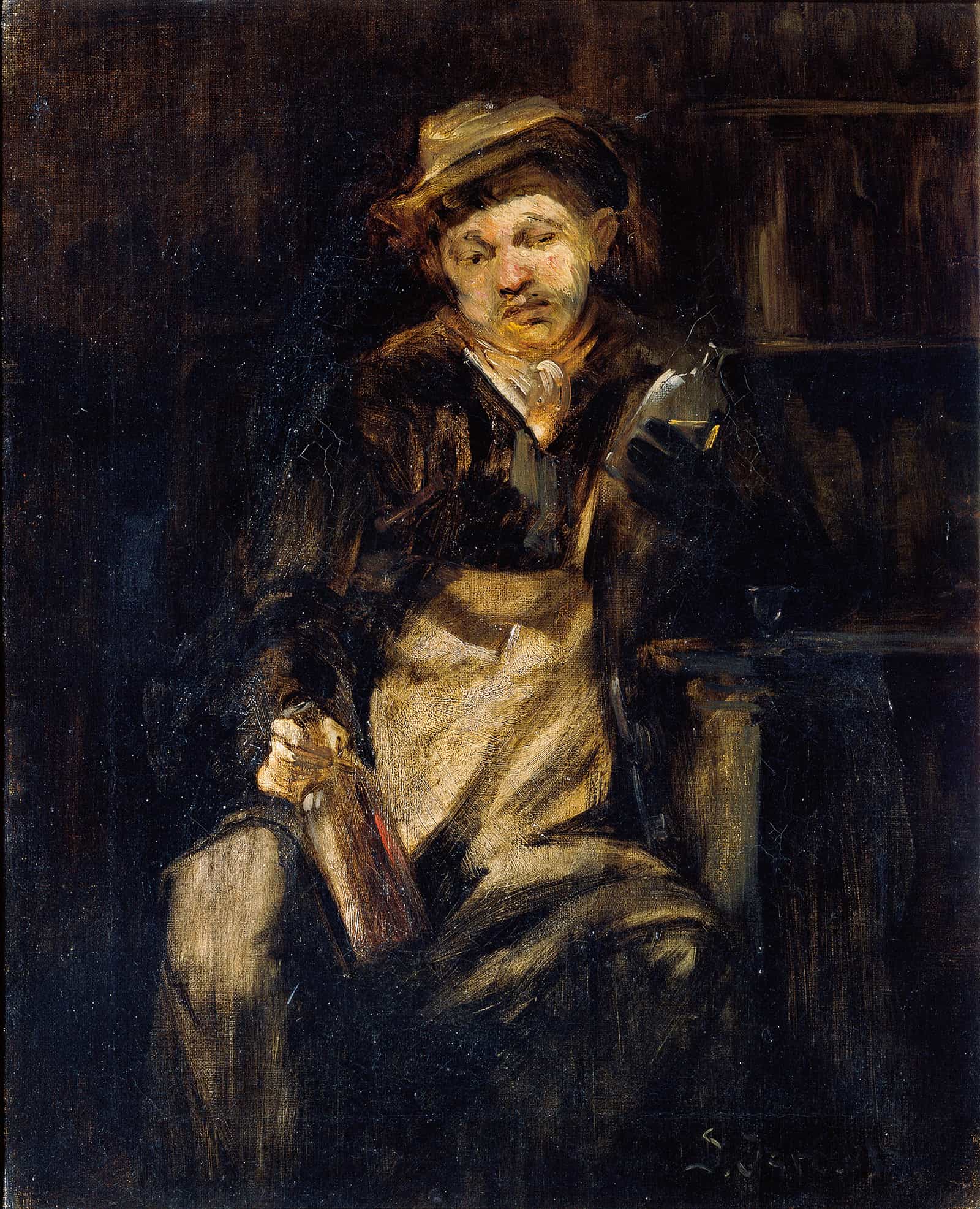 Der Trinker by Jozef Israels